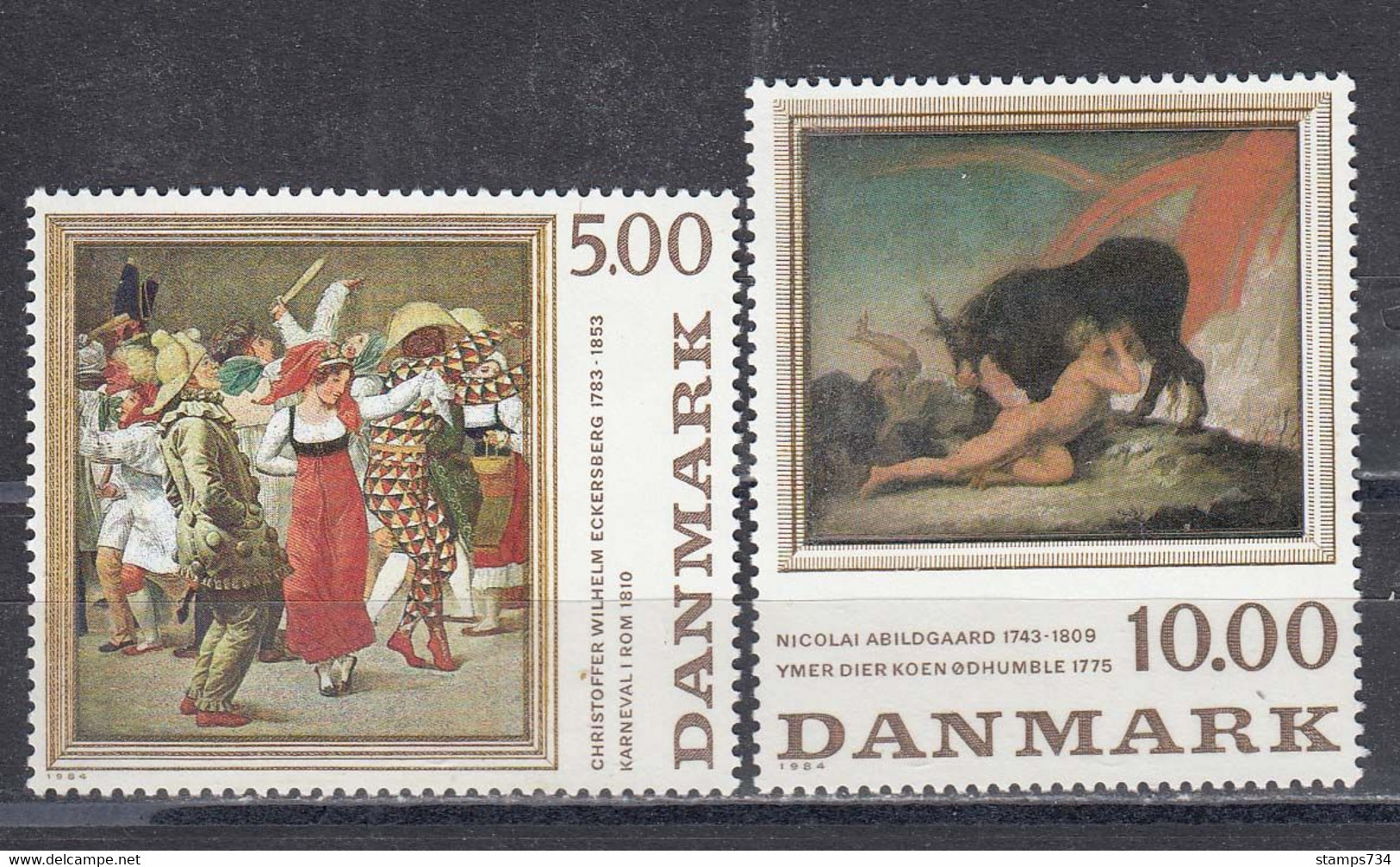 Denmark 1984 - Painting, Mi-Nr. 819/20, MNH** - Ungebraucht