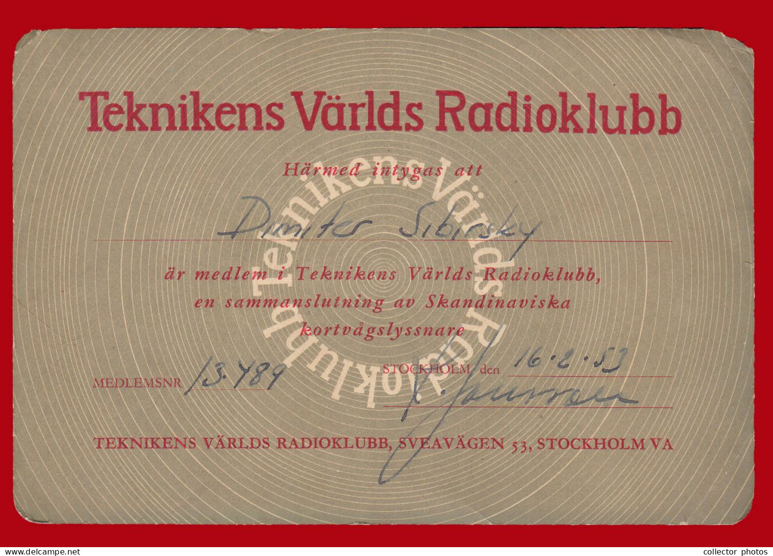 Lot of 12 vintage radio cards [de061]