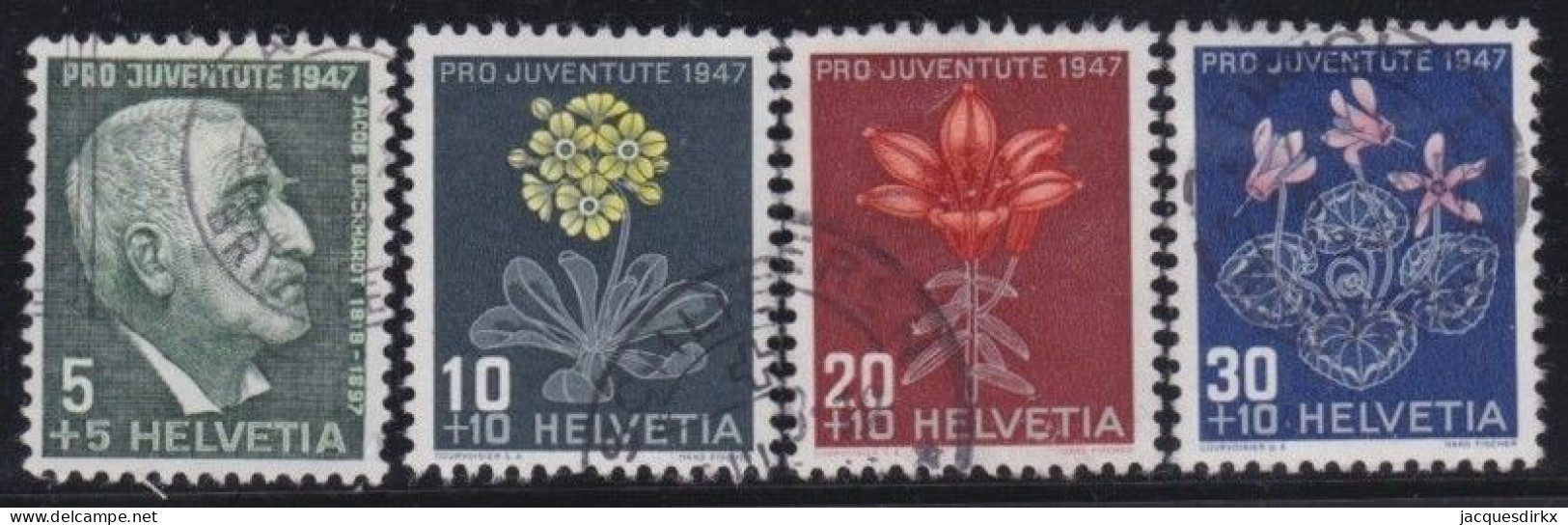 Suisse   .  Yvert  .     445/448     .        O        .    Oblitéré - Used Stamps