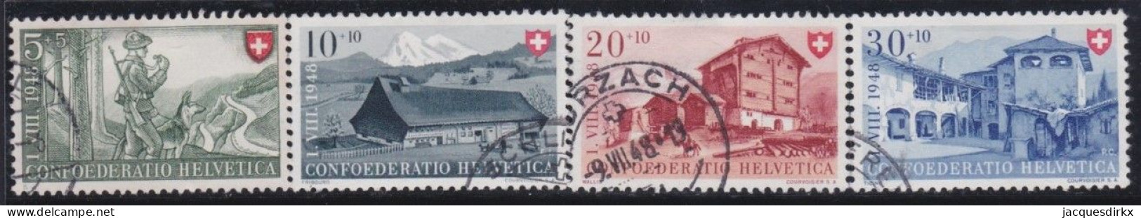 Suisse   .  Yvert  .     457/460   .        O        .    Oblitéré - Gebraucht