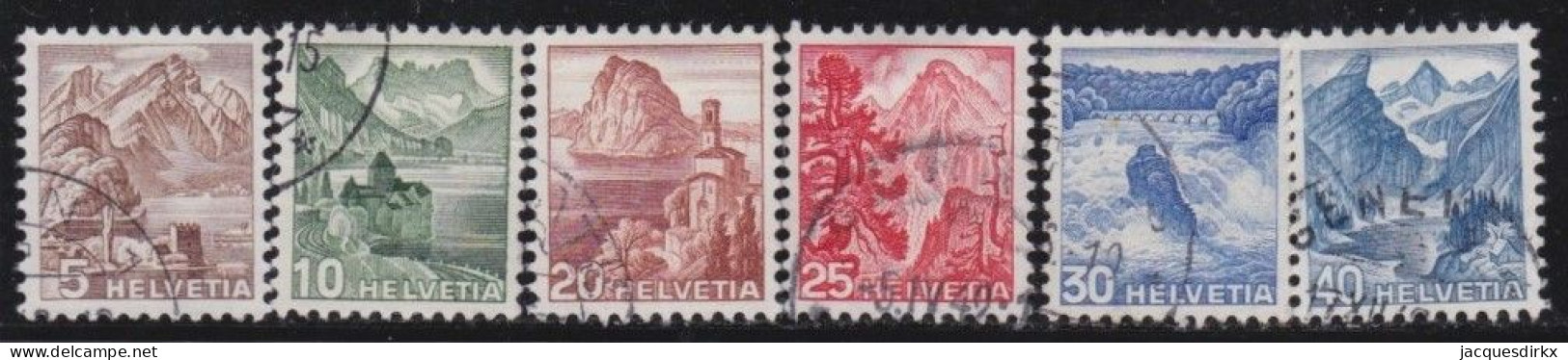 Suisse   .  Yvert  .     461/466   .        O        .    Oblitéré - Used Stamps