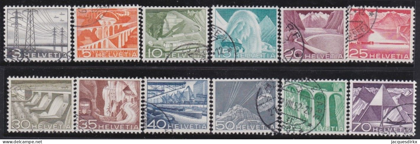 Suisse   .  Yvert  .     481/492   .        O        .    Oblitéré - Used Stamps
