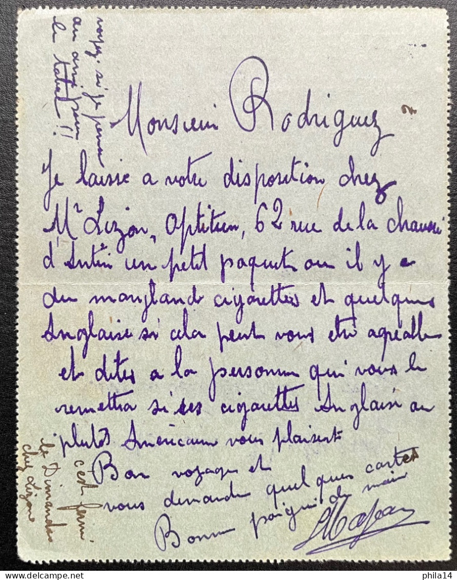 30c SEMEUSE & 10c SUR CARTE PNEUMATIQUE / PARIS POUR PARIS 23 NOV 1976 - Pneumatici