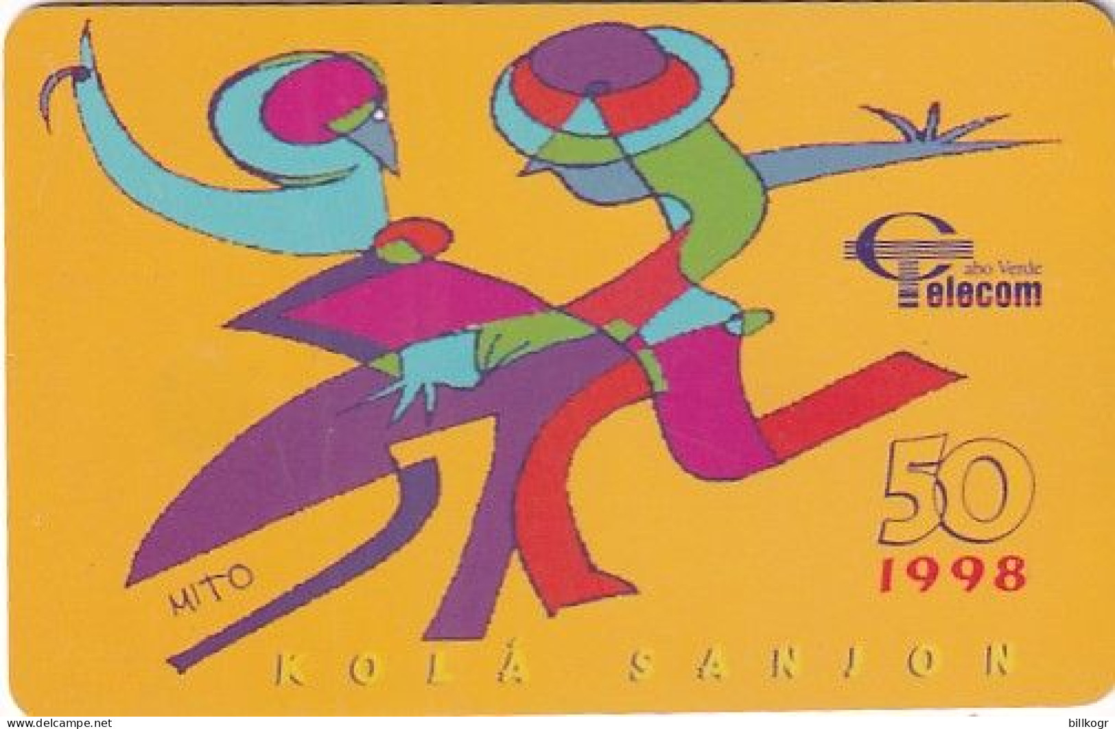 CAPE VERDE(chip) - Kola Sanjon 1998, Painting/Mito, Used - Cabo Verde