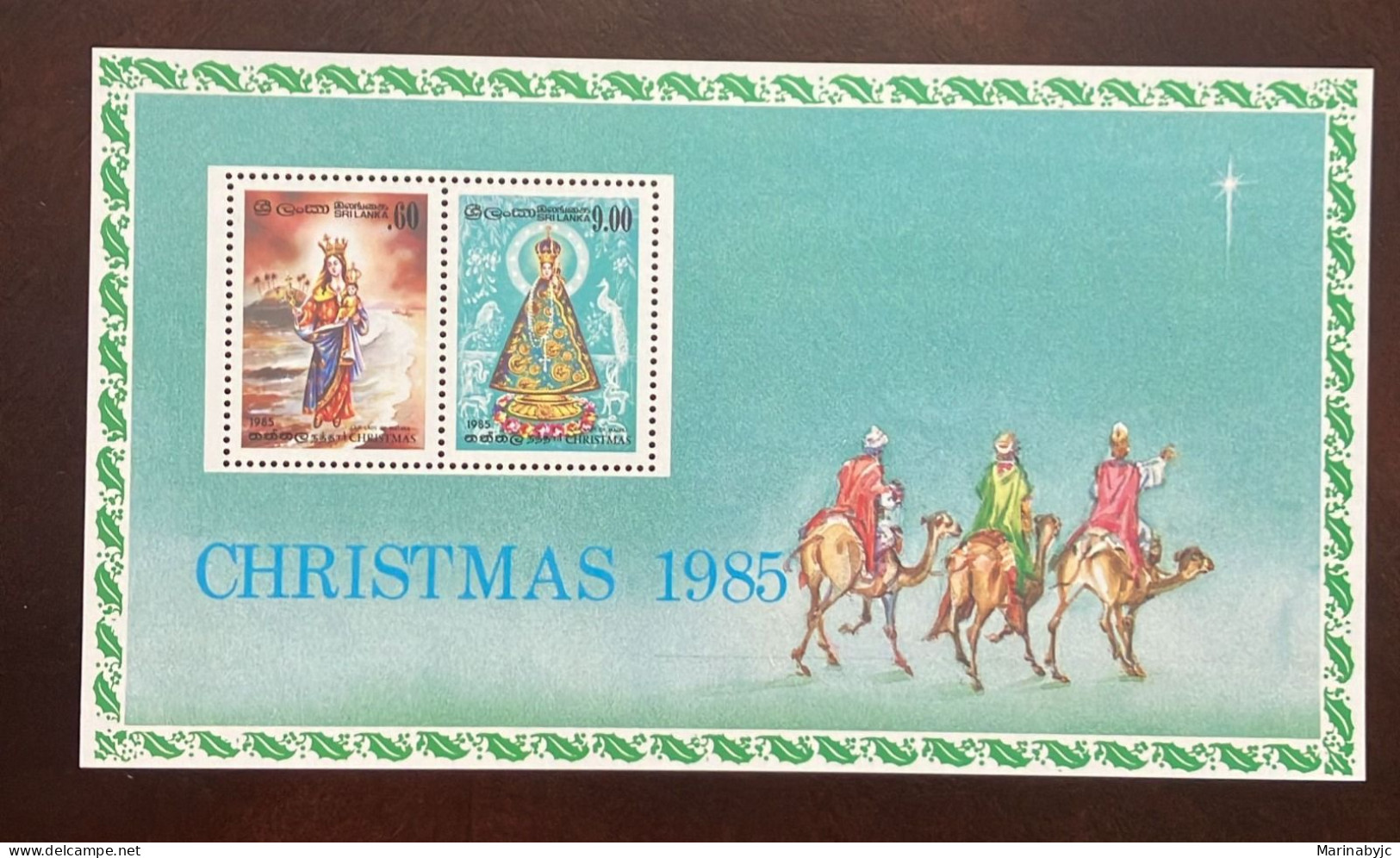 D)1985, SRI LANKA, SOUVENIR SHEET, CHRISTMAS ISSUE, OUR LADY OF MATARA, MNH - Sri Lanka (Ceylon) (1948-...)