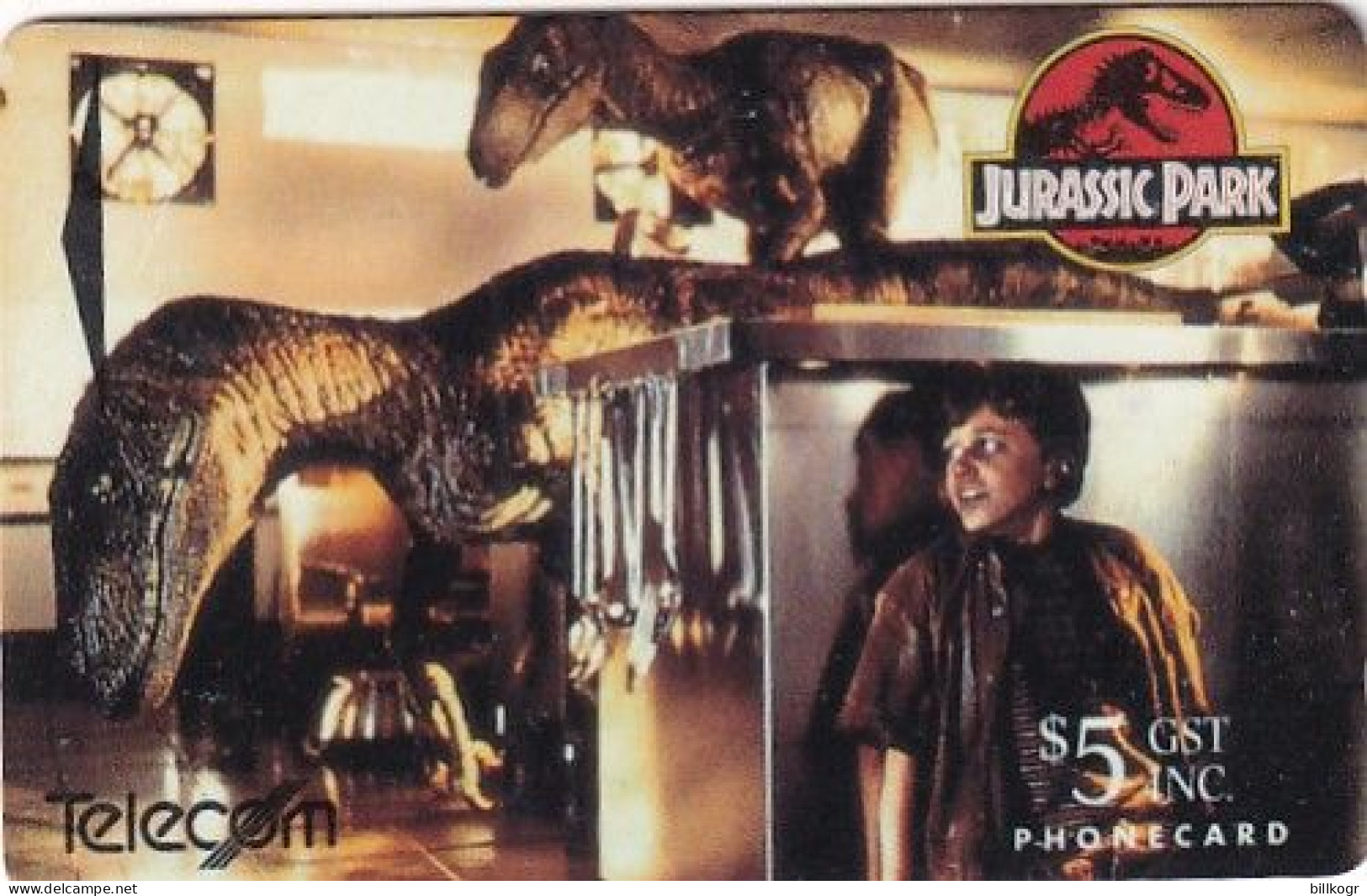 NEW ZEALAND(GPT) - Jurassic Park 4/Velociraptors, CN : ADCB, Trage 11000, Used - Nieuw-Zeeland
