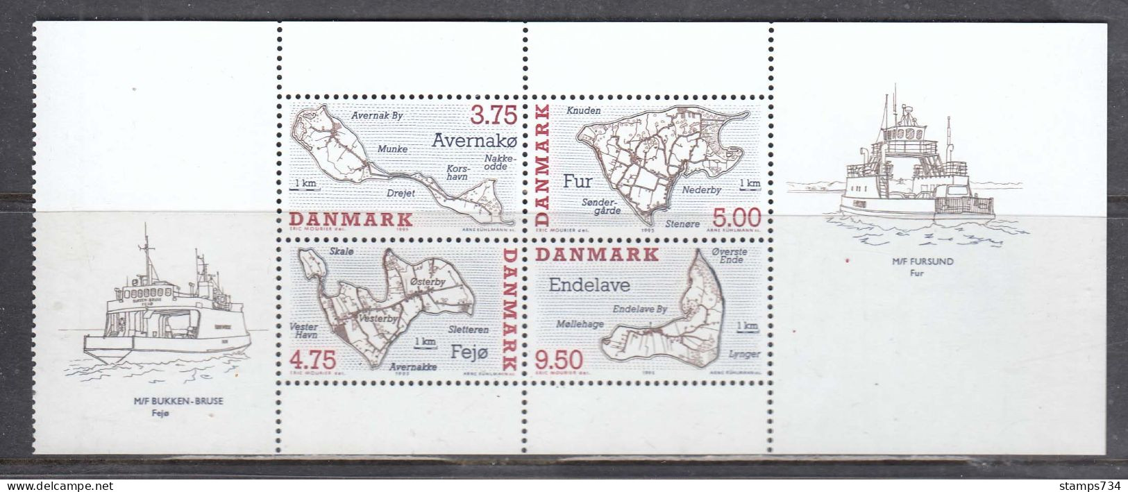 Denmark 1995 - Danish Islands, Mi-nr. 1096/99, MNH** - Ungebraucht