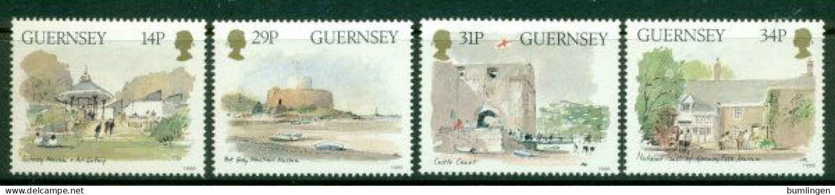 GUERNSEY 1986 Mi 369-72** Museeums On Guernsey [B464] - Museen