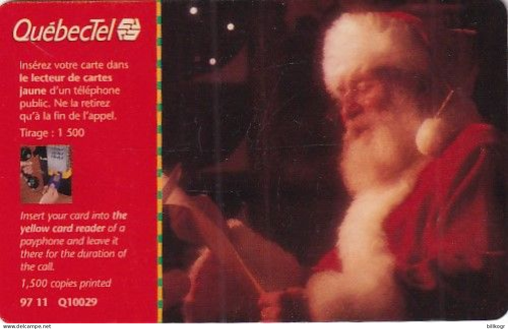 CANADA(chip) - Santa Claus, Christmas 1997, Tirage 1500, 11/97, Used - Canada