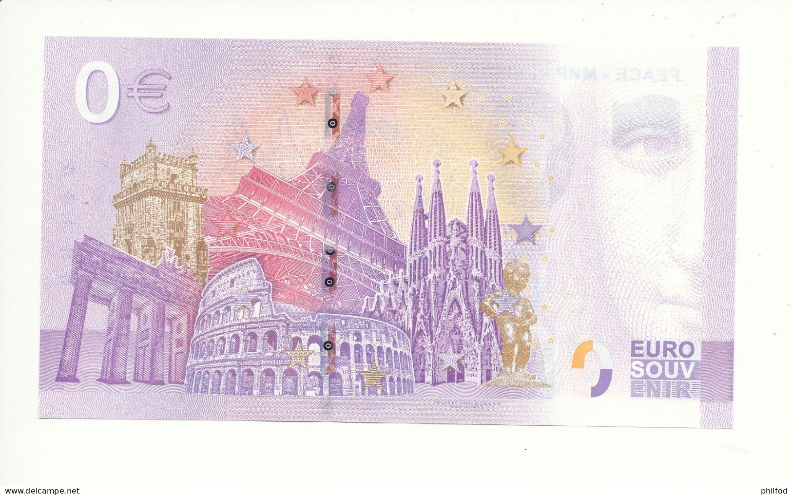 Billet Touristique  0 Euro  - Peace - МИР - Frieden - Paix - XEUA - 2022-1 -  n° 4657 - Ucrania