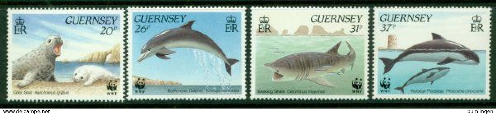 GUERNSEY 1990 Mi 497-500** Sea Animals [B473] - Otros & Sin Clasificación