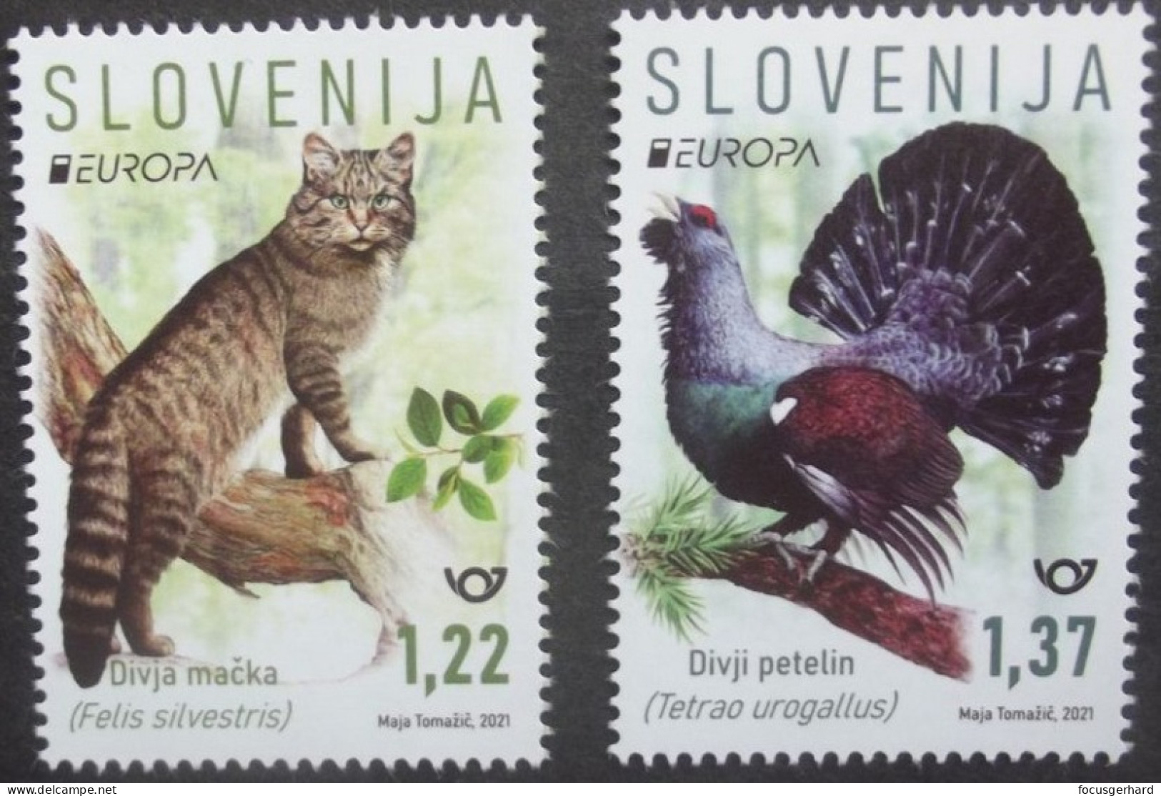 Slowenien    Europa Cept   Gefährdete Nationale Tierwelt   2021    ** - 2021