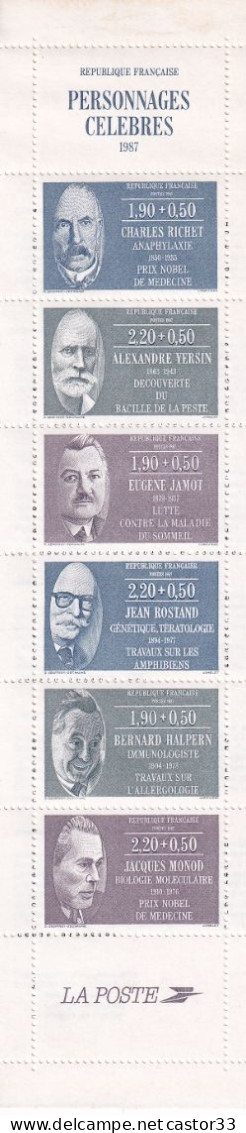 Carnet De Timbres-poste, Série Personnages Célèbres 1987 - Personajes