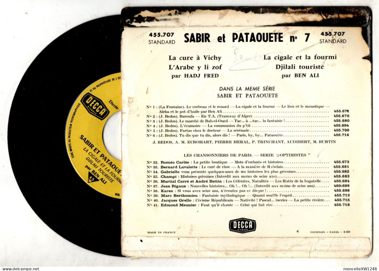 Sabir Et Pataouète N°7 - 45 T EP 1963 - 45 T - Maxi-Single