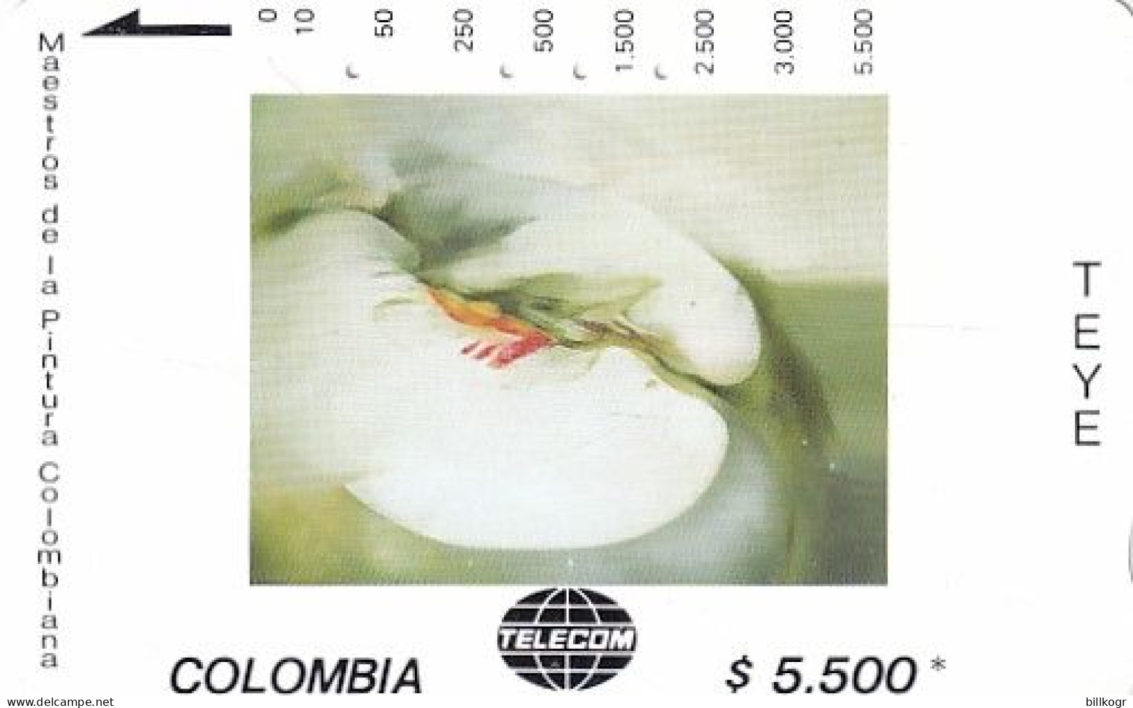 COLOMBIA(Tamura) - Melus, Painting/Teye, Tirage 20000, Used - Kolumbien