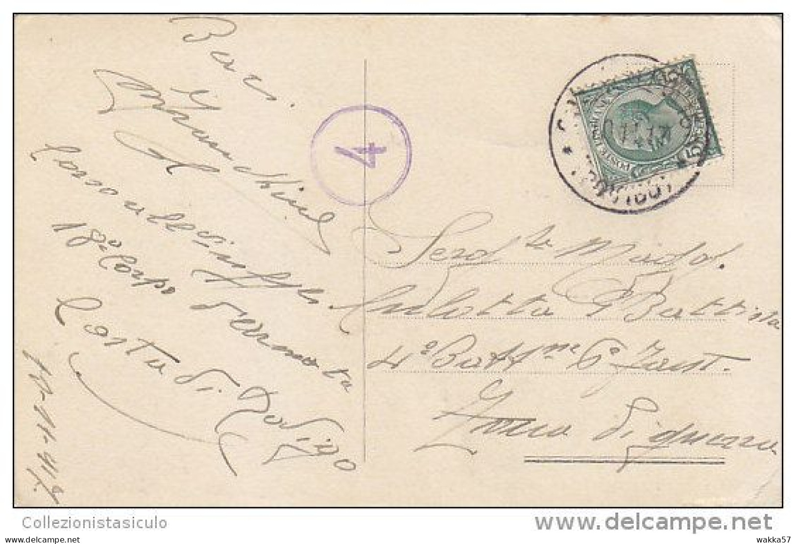 3-4039- Costa ( Di Rovigo ) - Via Dante - F.p. Viaggiata 1917 - Rovigo