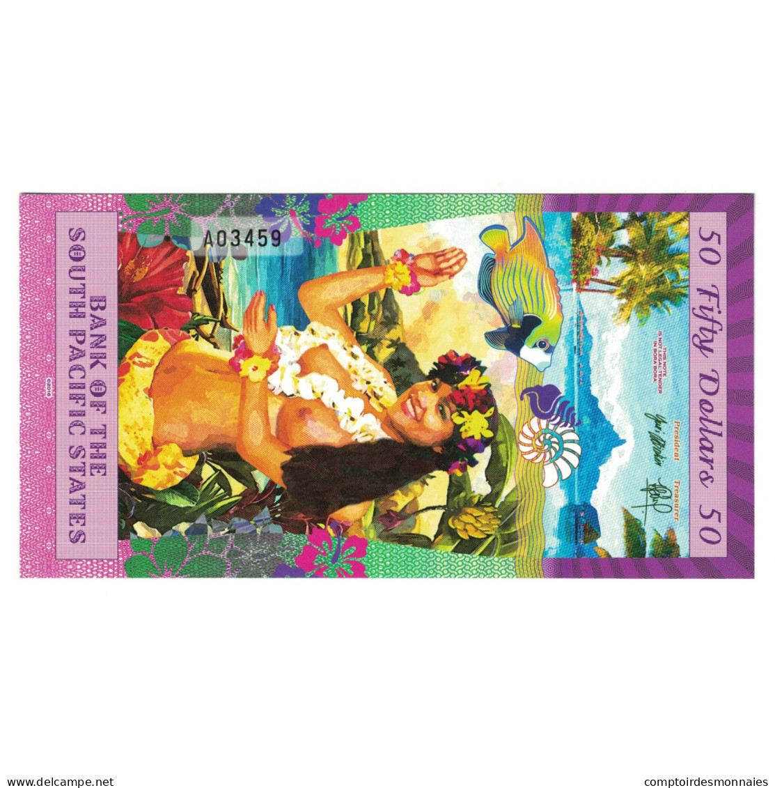 Billet, États-Unis, 50 Dollars, 2016, 2016-06-24, BORA BORA PACIFIC STATES - A Identificar