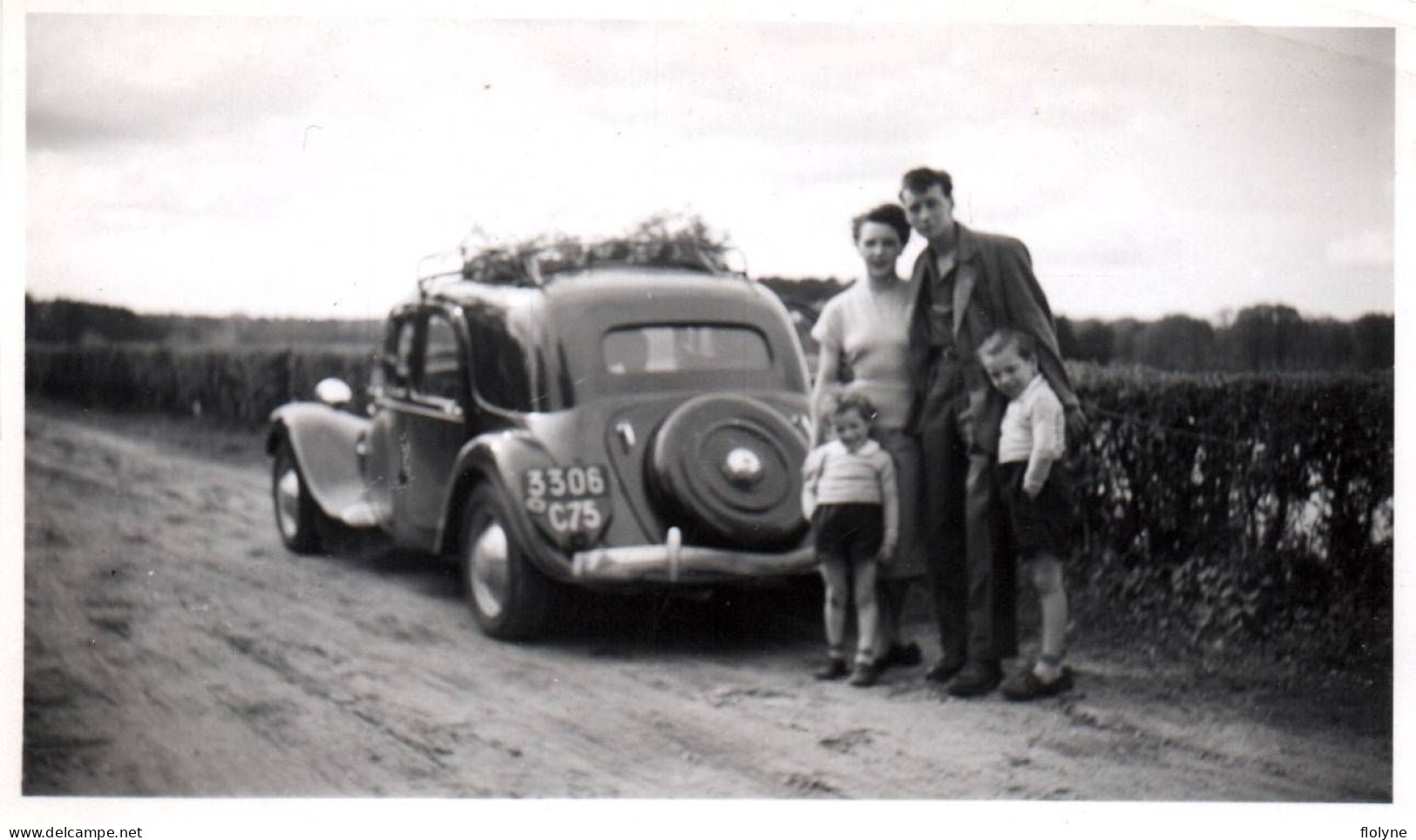 Automobile - Photo Ancienne Originale - CITROËN TRACTION - Voiture Auto - 11x6,7 Cm - Voitures De Tourisme