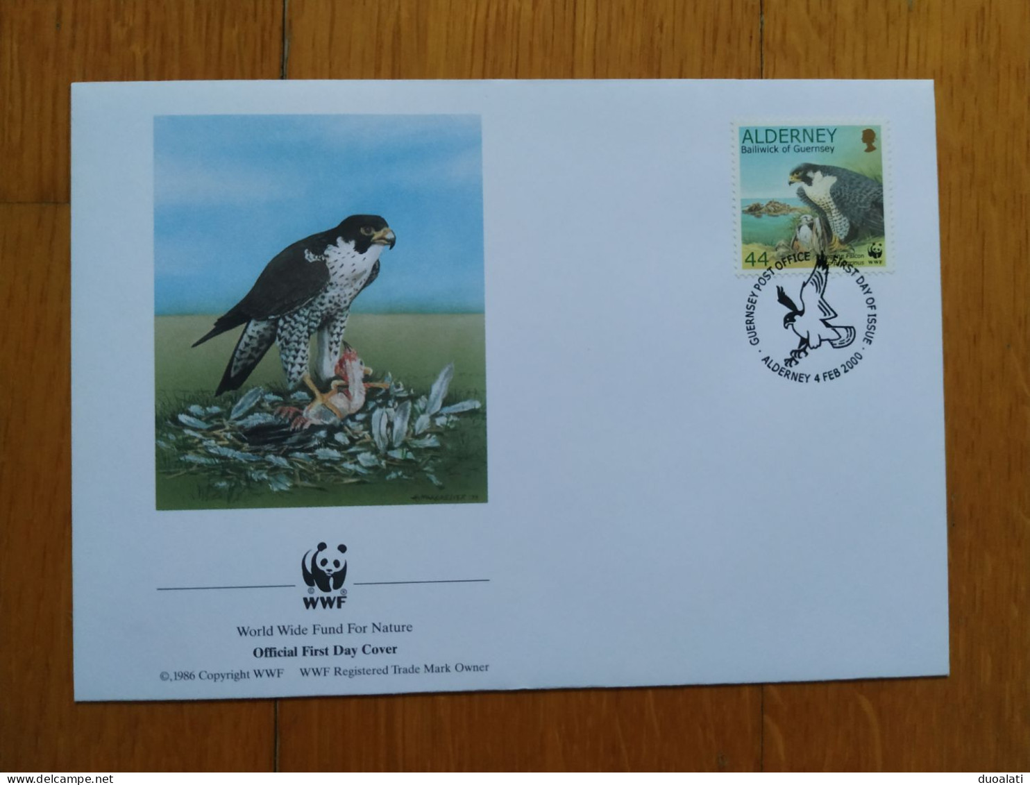 Alderney 2000 WWF 4 FDCs Bird Vogel Bailiwick Of Guernsey - FDC