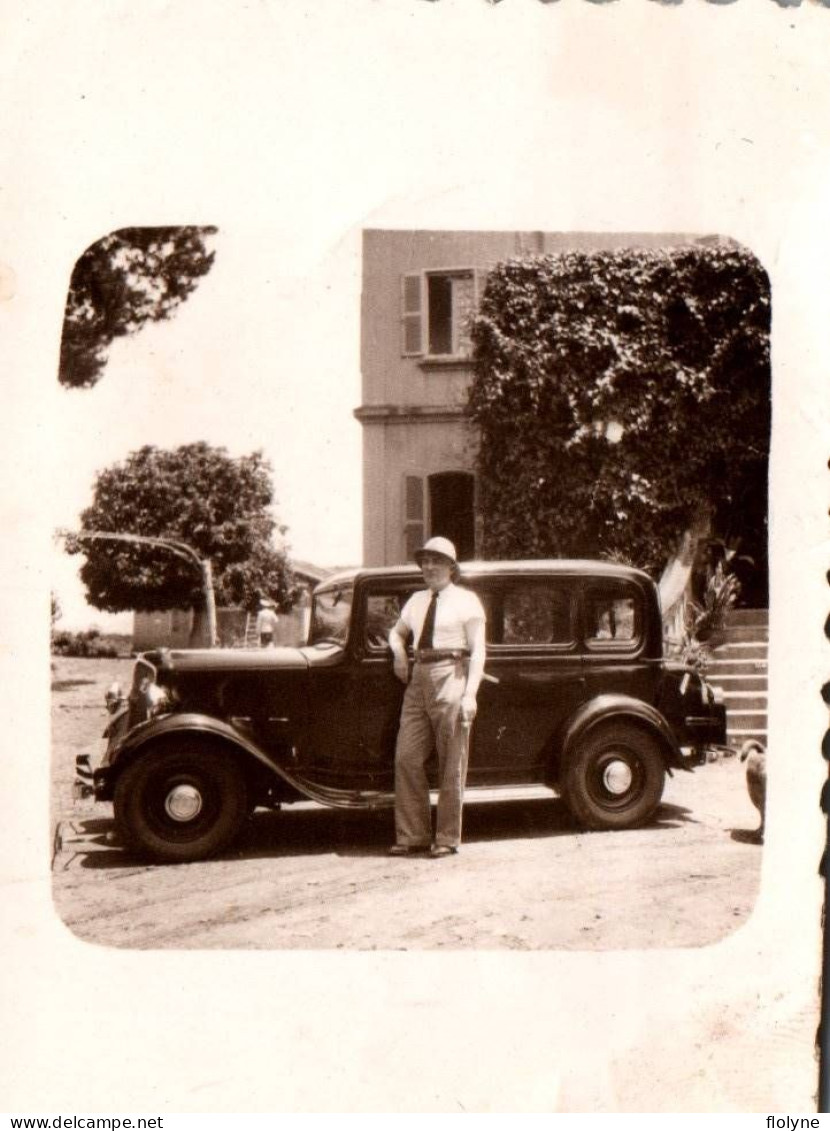 Automobile - Photo Ancienne Originale - Voiture Auto De Marque RENAULT - 1936 - 8,5x6,3 Cm - Turismo