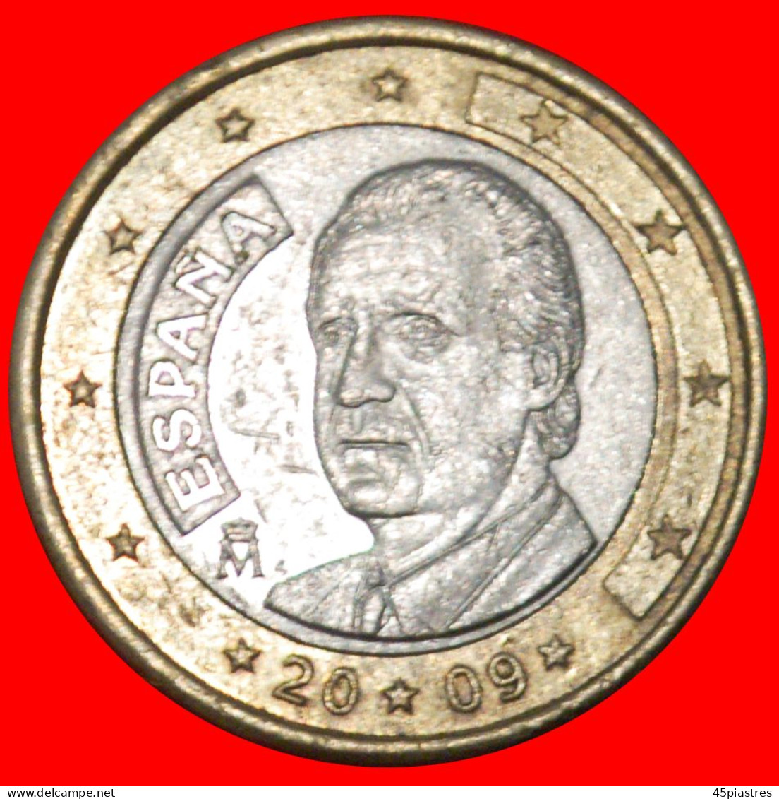 * NON-PHALLIC TYPE 2007-2009: SPAIN  1 EURO 2009! JUAN CARLOS I (1975-2014) · LOW START ·  NO RESERVE! - Spagna