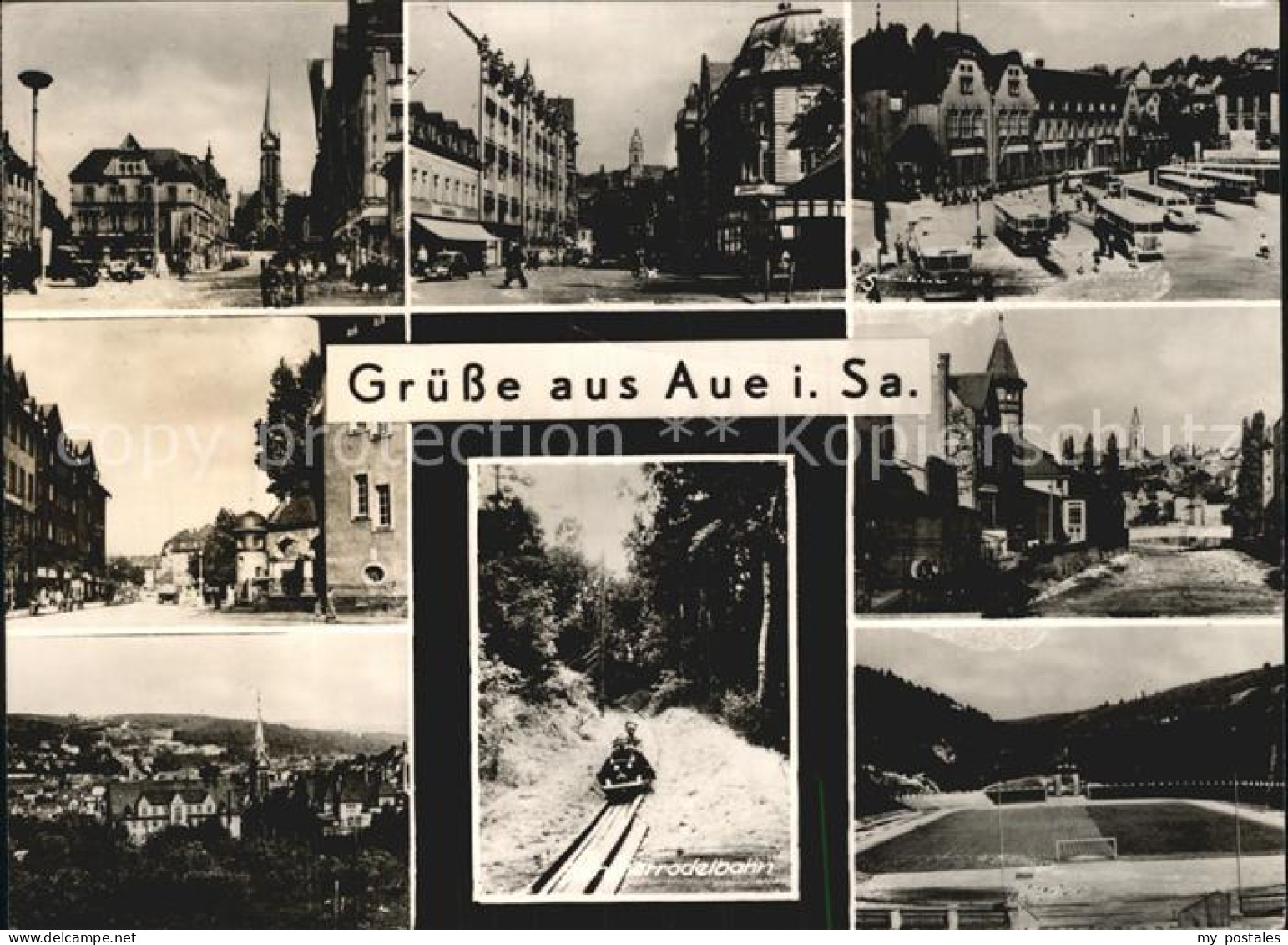 72396799 Aue Sachsen Sommerrodelbahn Stadion Bahnhof Ortsansichten Aue - Aue