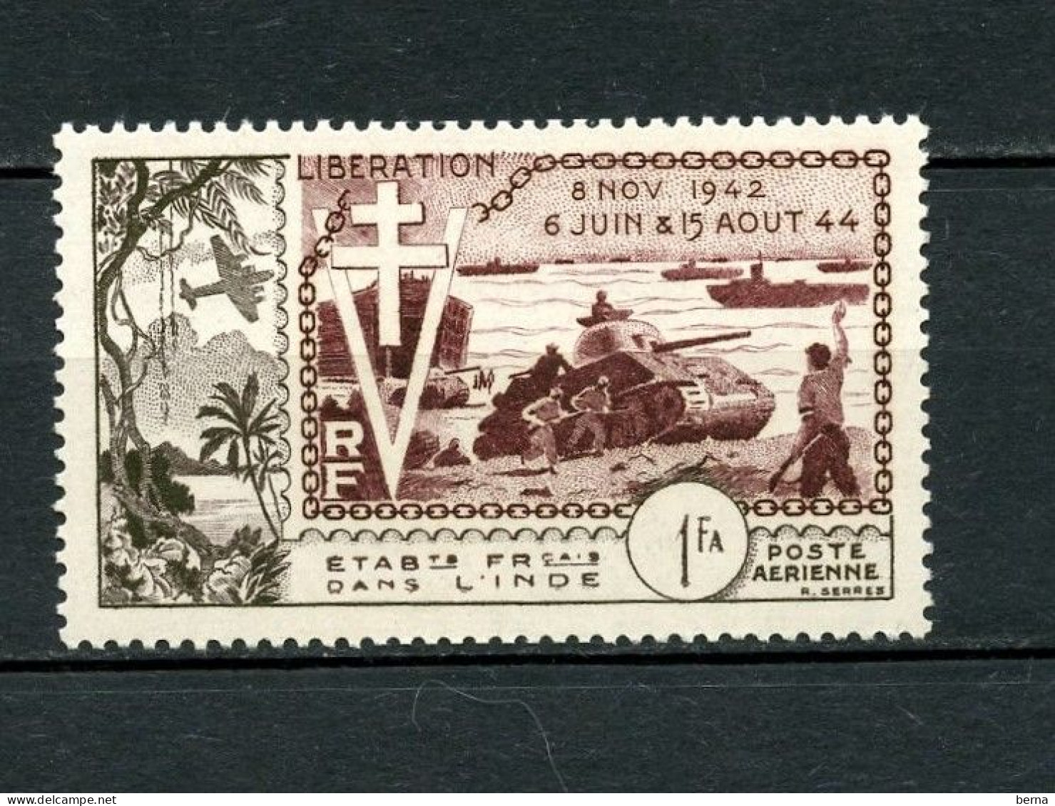 INDE POSTE AERIENNE 22  LUXE NEUF SANS CHARNIERE - Unused Stamps