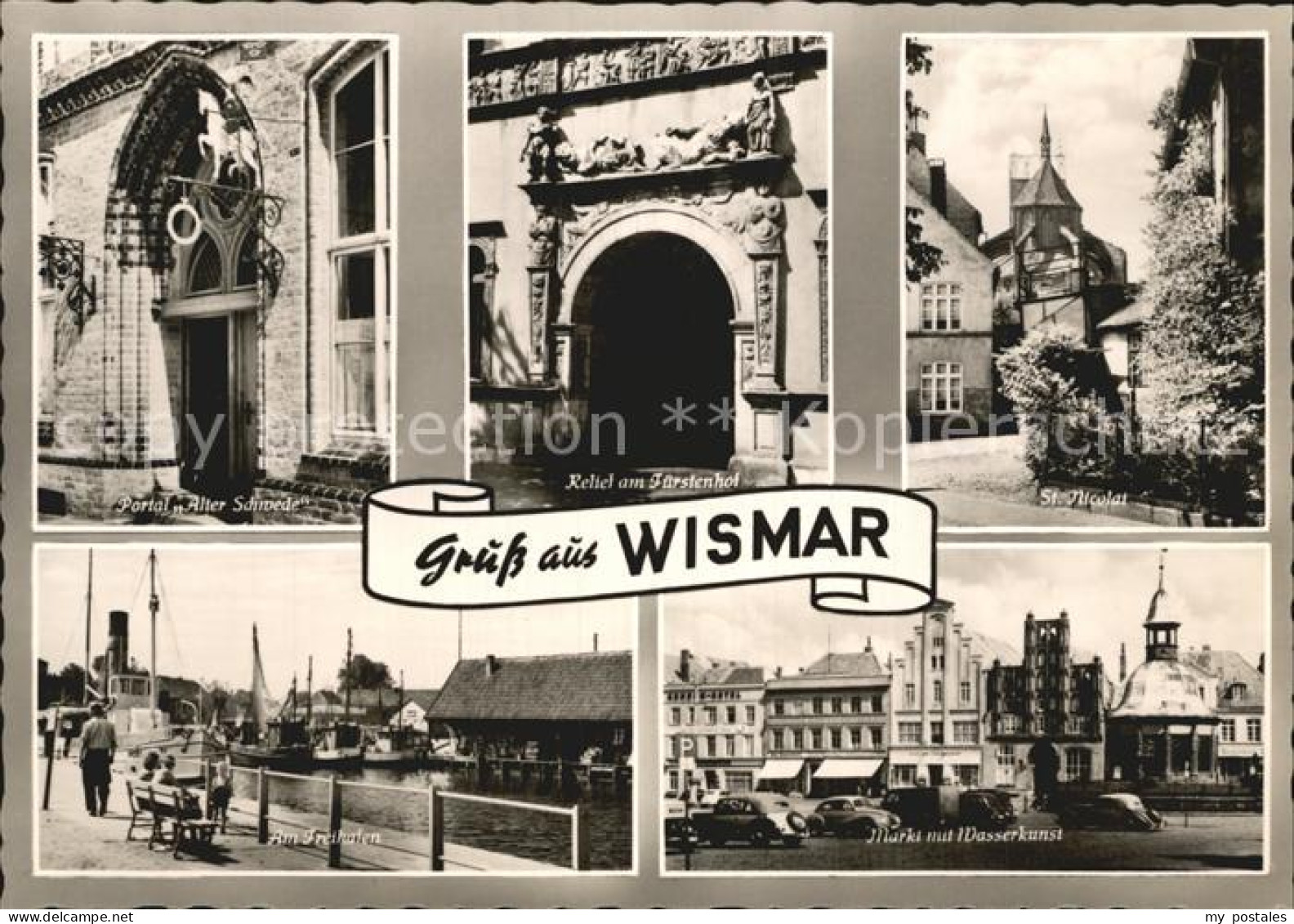 72395943 Wismar Mecklenburg Portal Alter Schwede Relief Fuerstenhof Freihafen Wa - Wismar