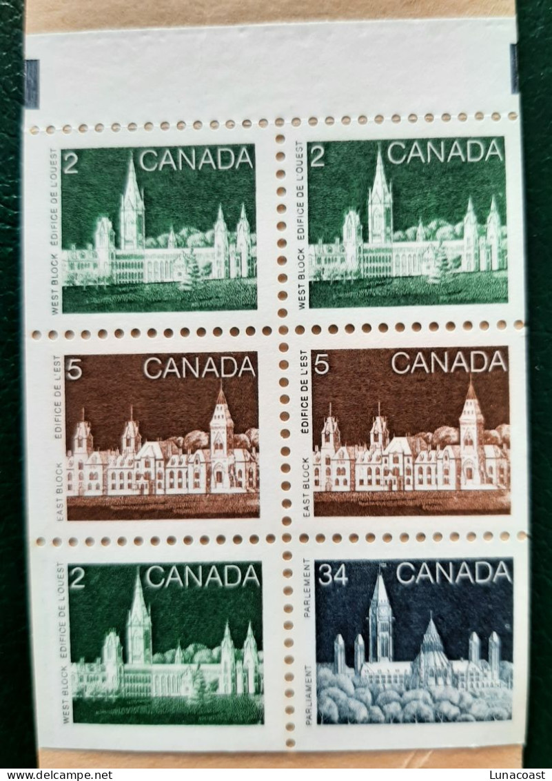 Canada 1982 MNH Sc #947a**   Booklet Pane Of 6, Parliament - Neufs