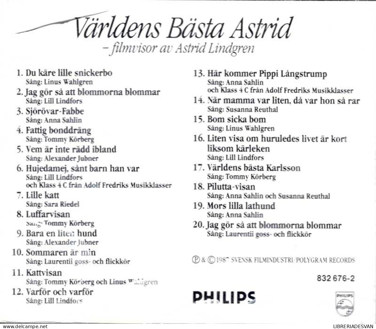 Världens Bästa Astrid - Filmvisor Av Astrid Lindgren. CD - Disco, Pop