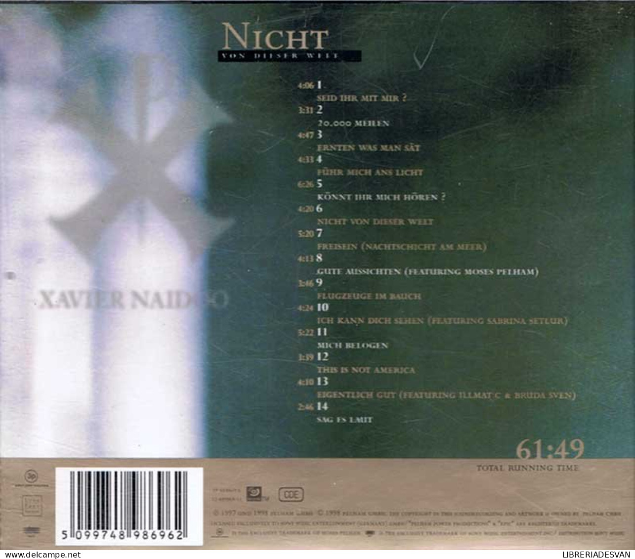 Xavier Naidoo - Nicht Von Dieser Welt. CD - Disco, Pop