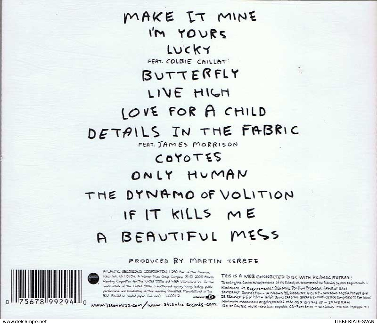 Jason Mraz - We Sing, We Dance, We Steal Things CD - Disco, Pop