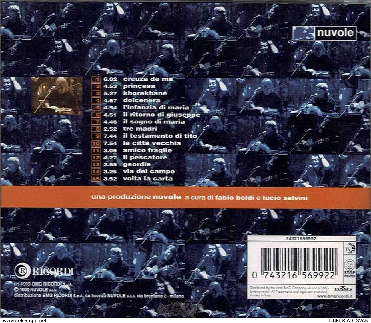 Fabrizio De André - In Concerto. CD - Disco, Pop