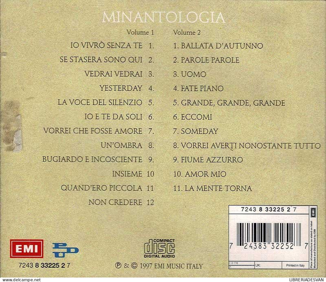 Mina - Minantologia. 2 X CD - Disco, Pop