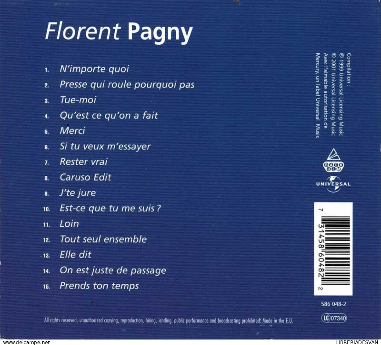 Florent Pagny - Florent Pagny. CD - Disco & Pop