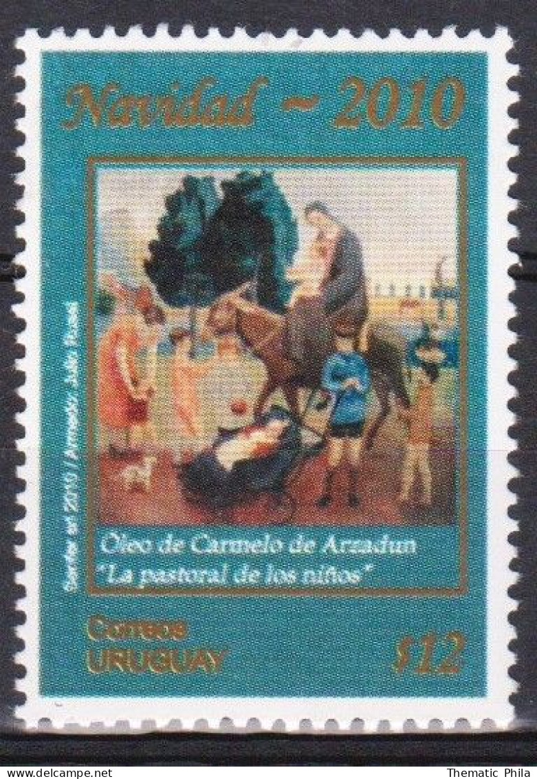 2010 URUGUAY  Mnh - Noel Christmas Navidad Painting Arzadum Donkey Pastoral De Los Niños - Yv 2447 - Uruguay