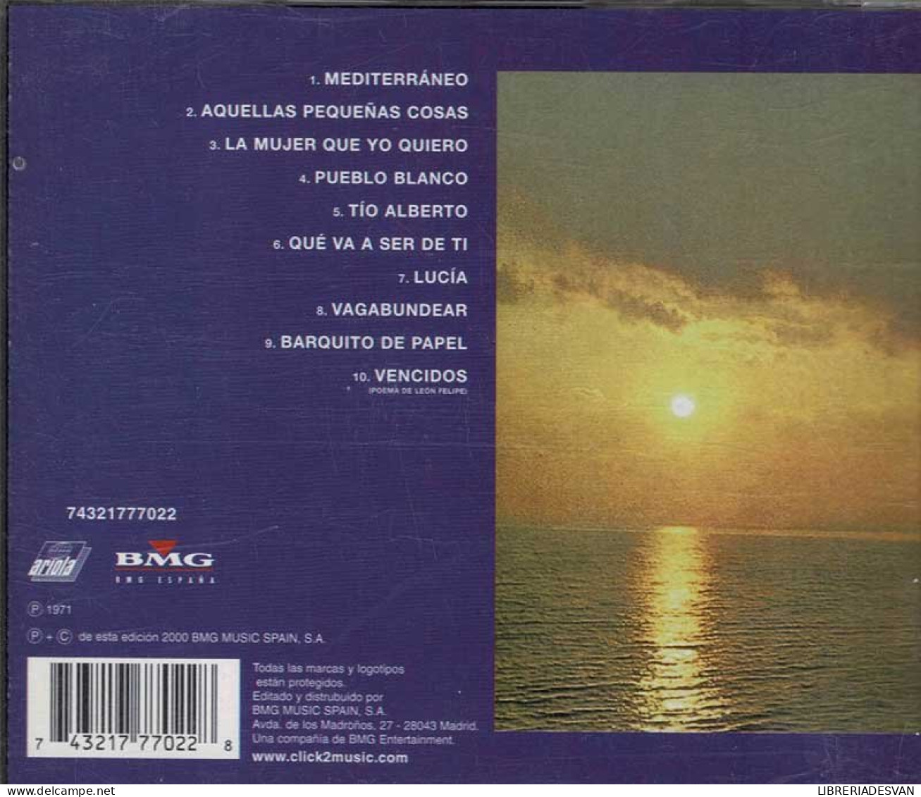 Joan Manuel Serrat - Mediterráneo. CD - Disco & Pop