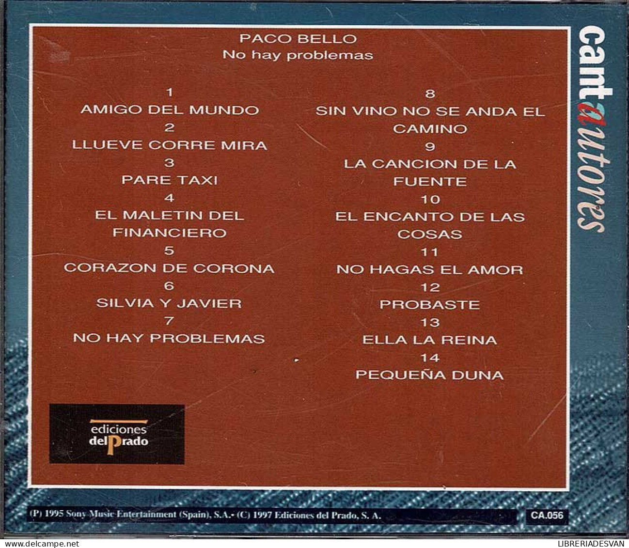 Paco Bello - No Hay Problemas. CD - Disco & Pop