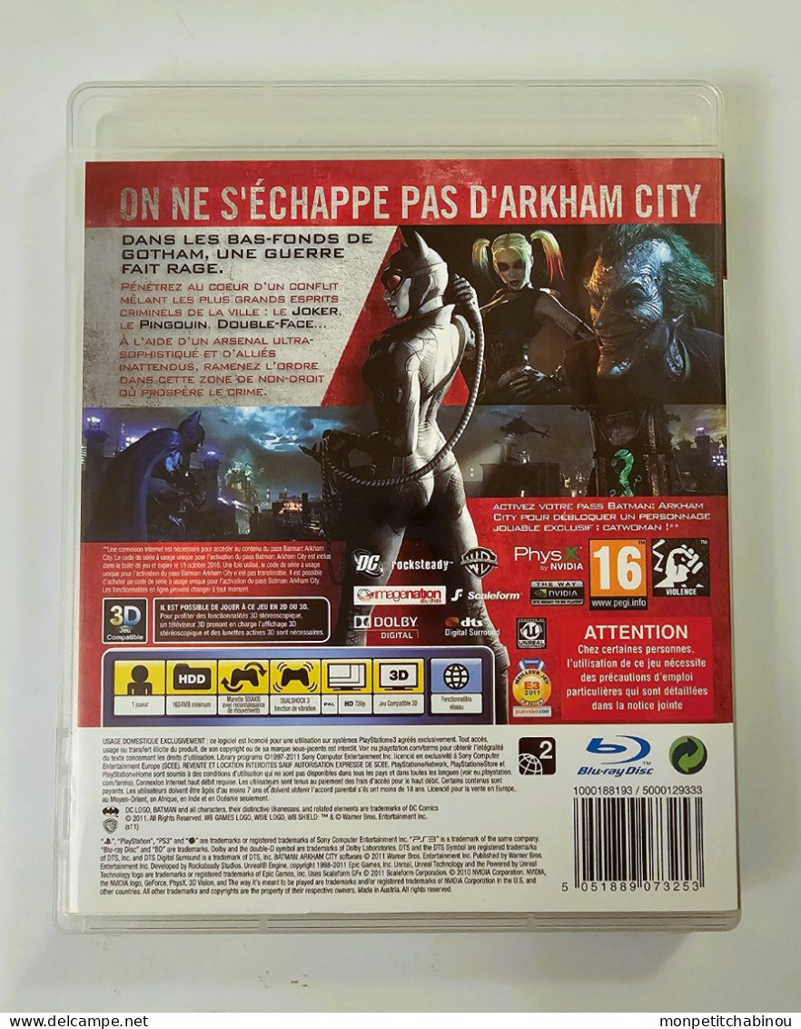 Jeu Vidéo PS3 : BATMAN - ARKHAM CITY - PS3