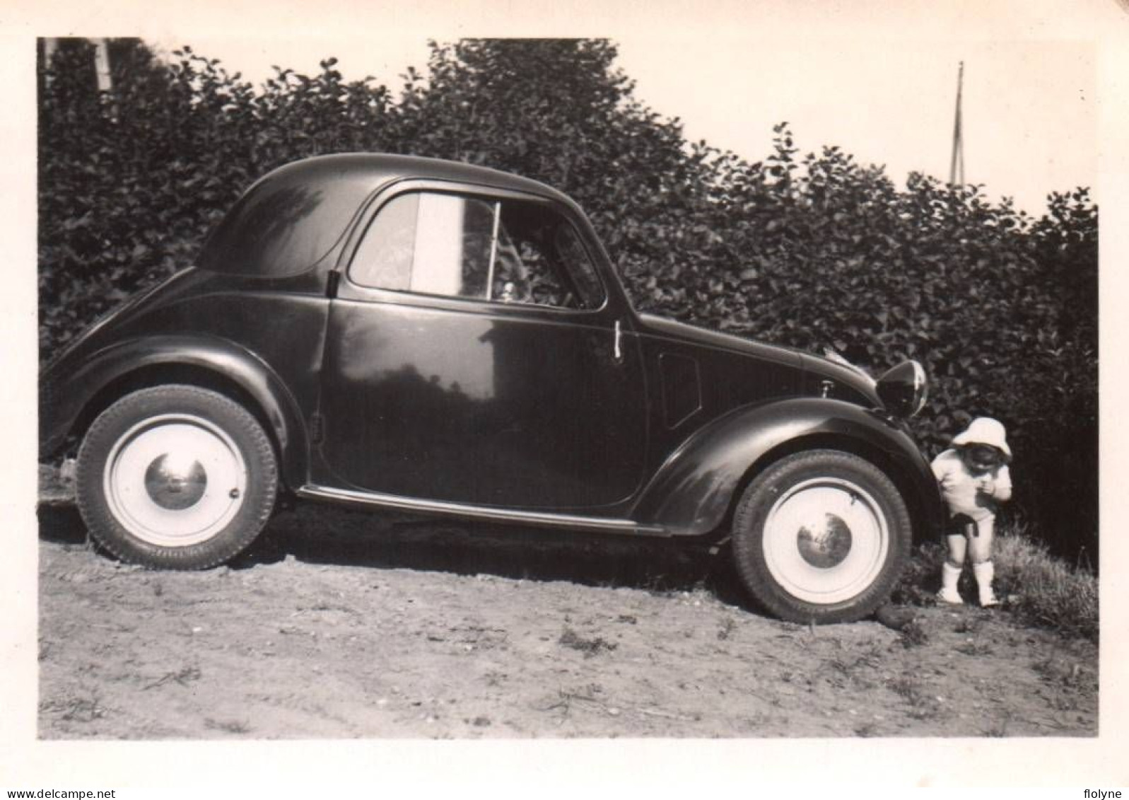 Automobile - Photo Ancienne Originale - Voiture Auto De Marque SIMCA 6 - 1936 - 6,5x9 Cm - Toerisme