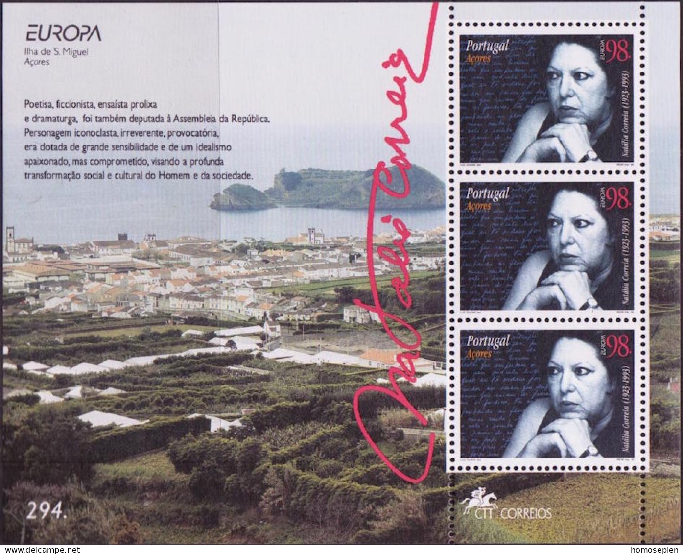 Europa CEPT 1996 Açores - Azores - Azoren - Portugal Y&T N°BF15 - Michel N°B15 *** - 98e EUROPA - 1996
