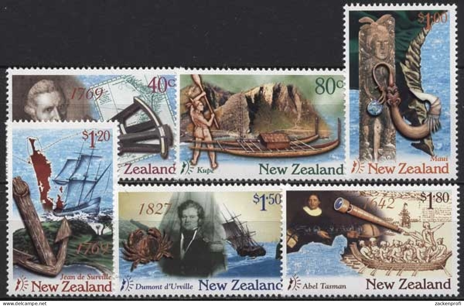 Neuseeland 1997 Jahrtausendwende Entdecker Schiffe 1578/83 Postfrisch - Ungebraucht