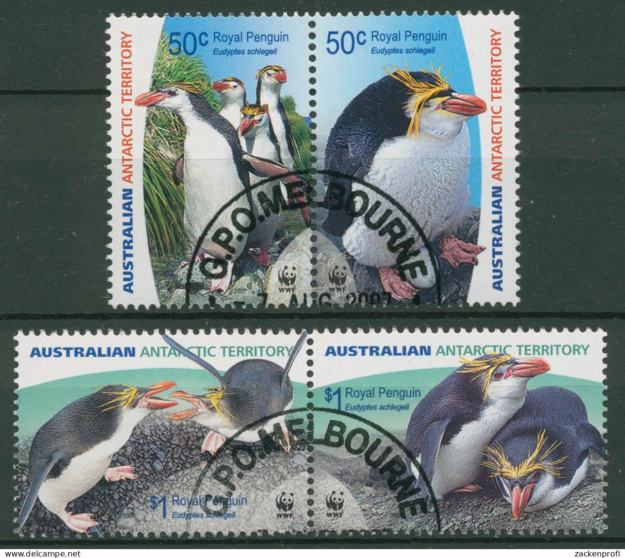 Austral. Antarktis 2007 WWF Naturschutz Haubenpinguin 169/72 ZD Gestempelt - Used Stamps