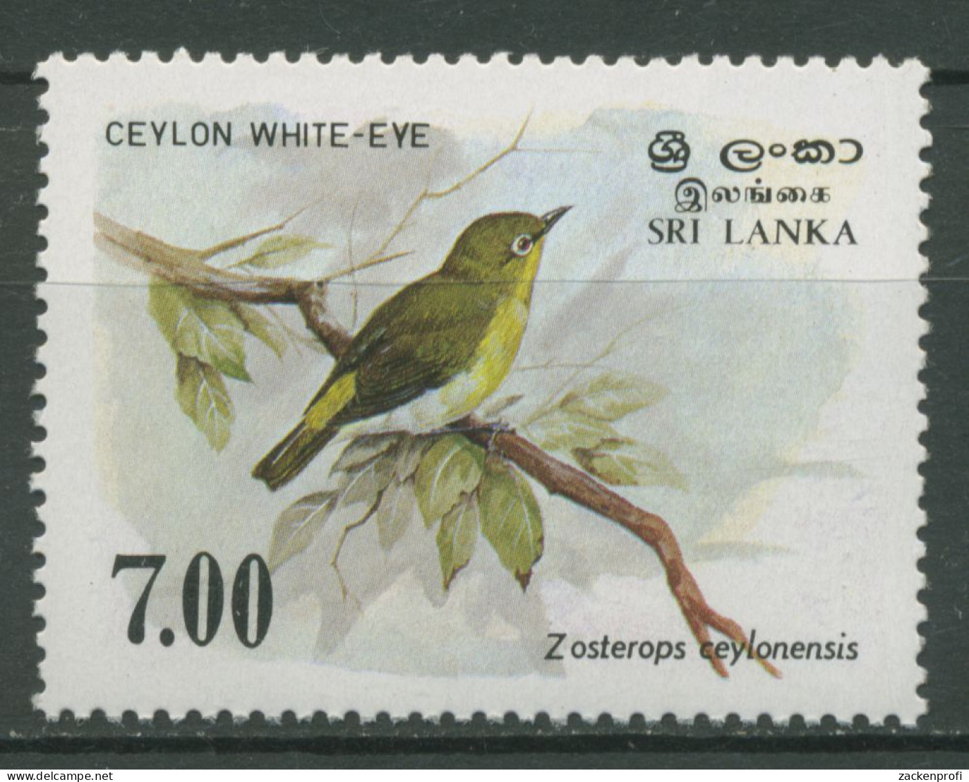 Sri Lanka 1988 Freimarke Vögel Brillenvogel 840 Postfrisch - Sri Lanka (Ceylon) (1948-...)