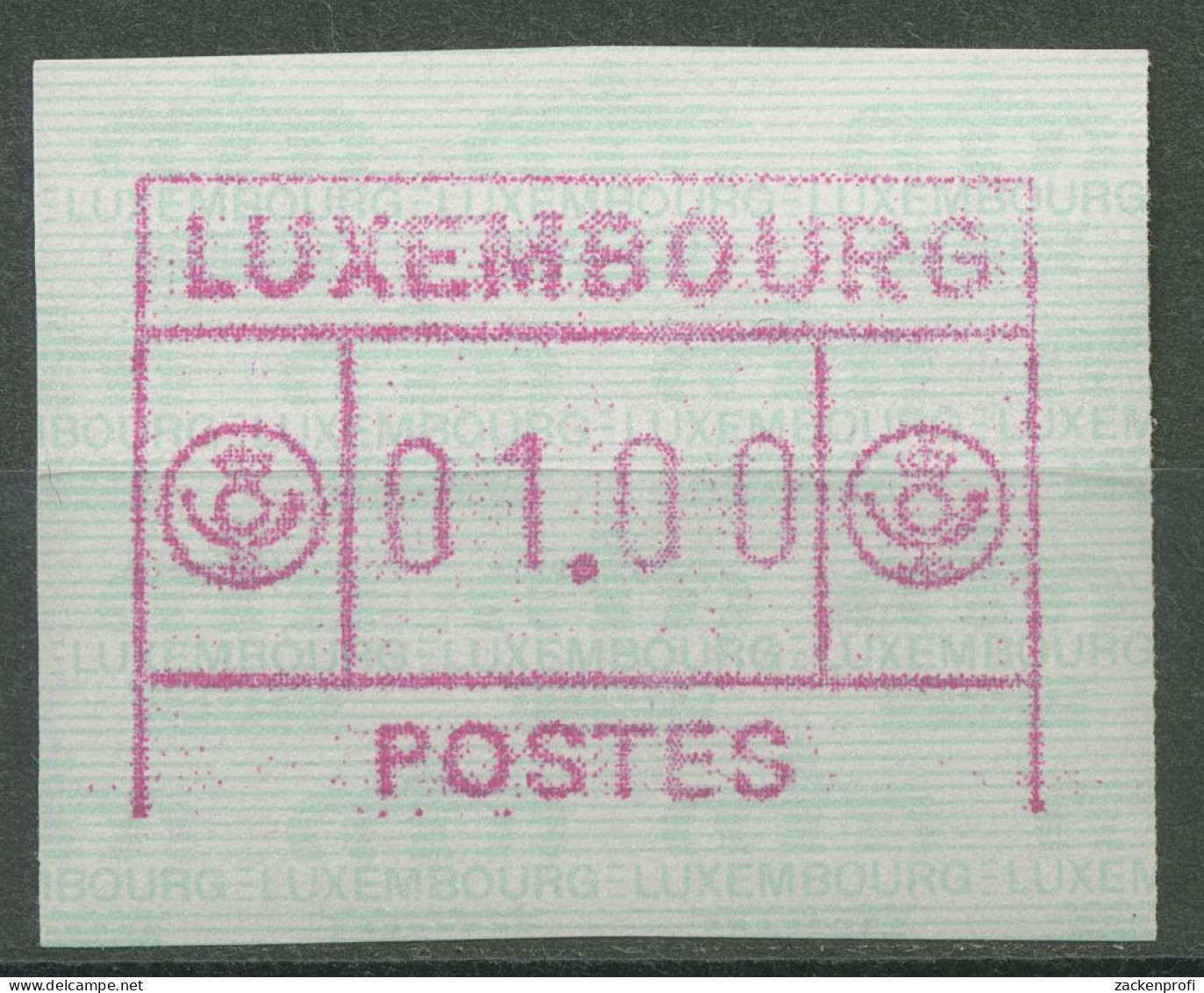 Luxemburg ATM 1992 Grundlinie Fehlt, Einzelwert ATM 2d IV Postfrisch - Vignette