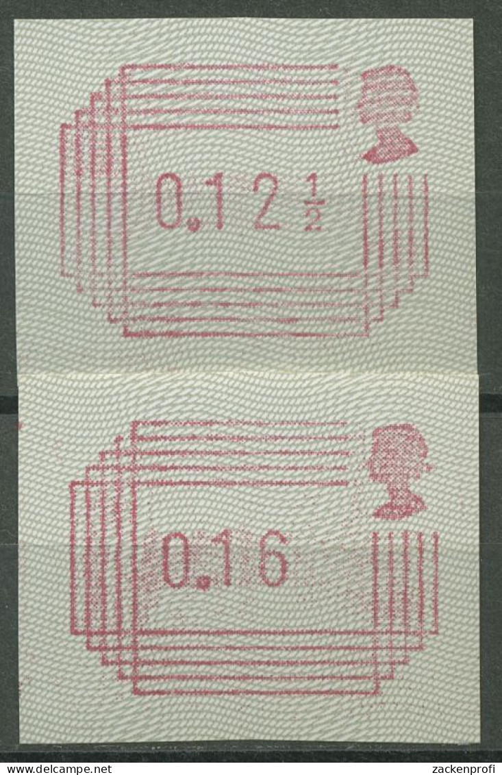 Großbritannien ATM 1984 Automatenmarken Satz 2 Werte ATM 1.2 S1 Postfrisch - Post & Go Stamps