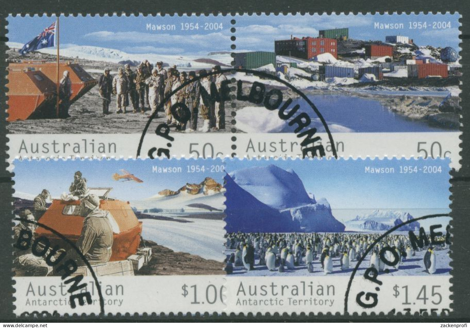 Austral. Antarktis 2004 50 Jahre Mawson-Forschungsstation 157/60 Gestempelt - Used Stamps
