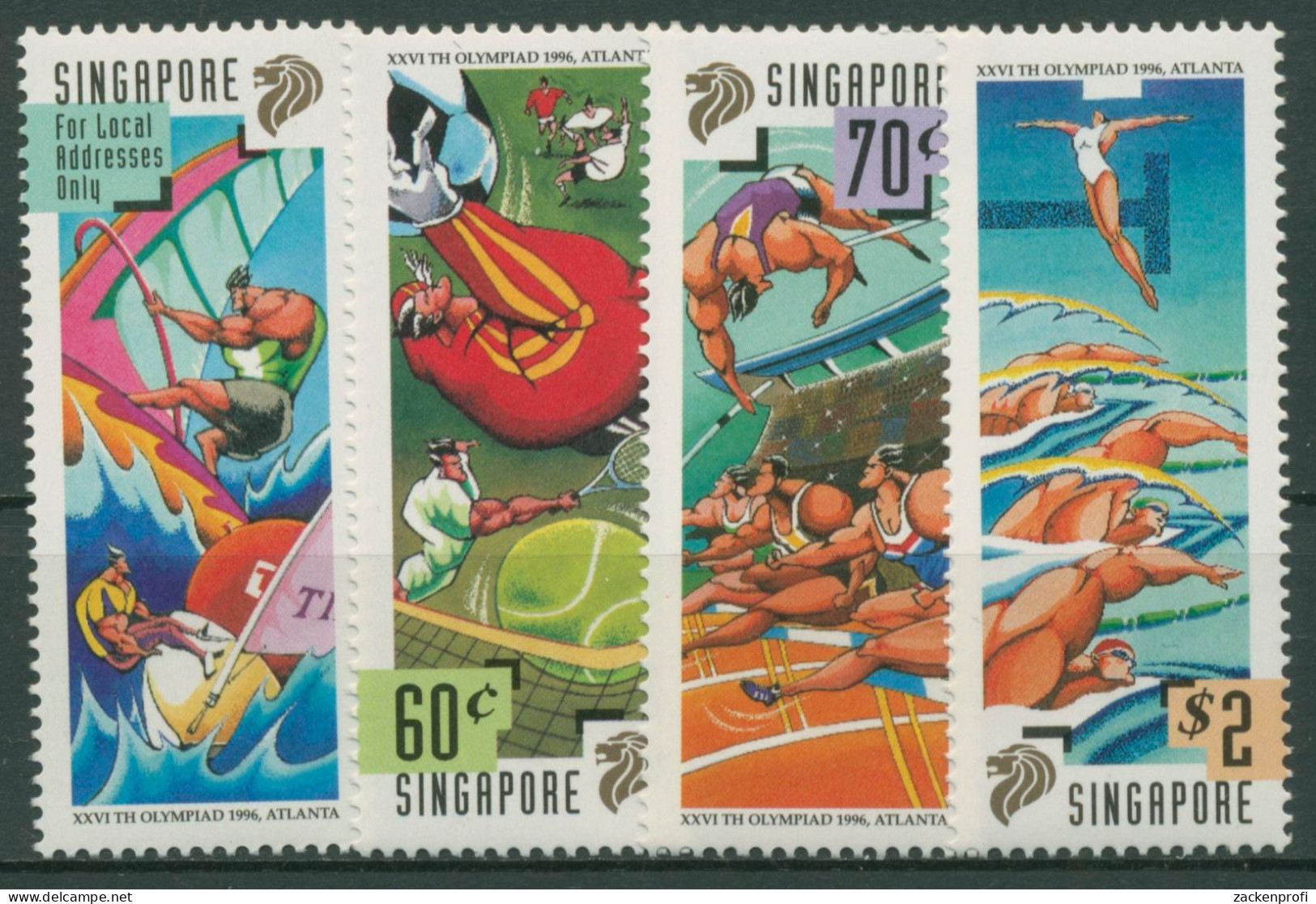 Singapur 1996 Olympische Sommerspiele Atlanta 806/09 Postfrisch - Singapur (1959-...)