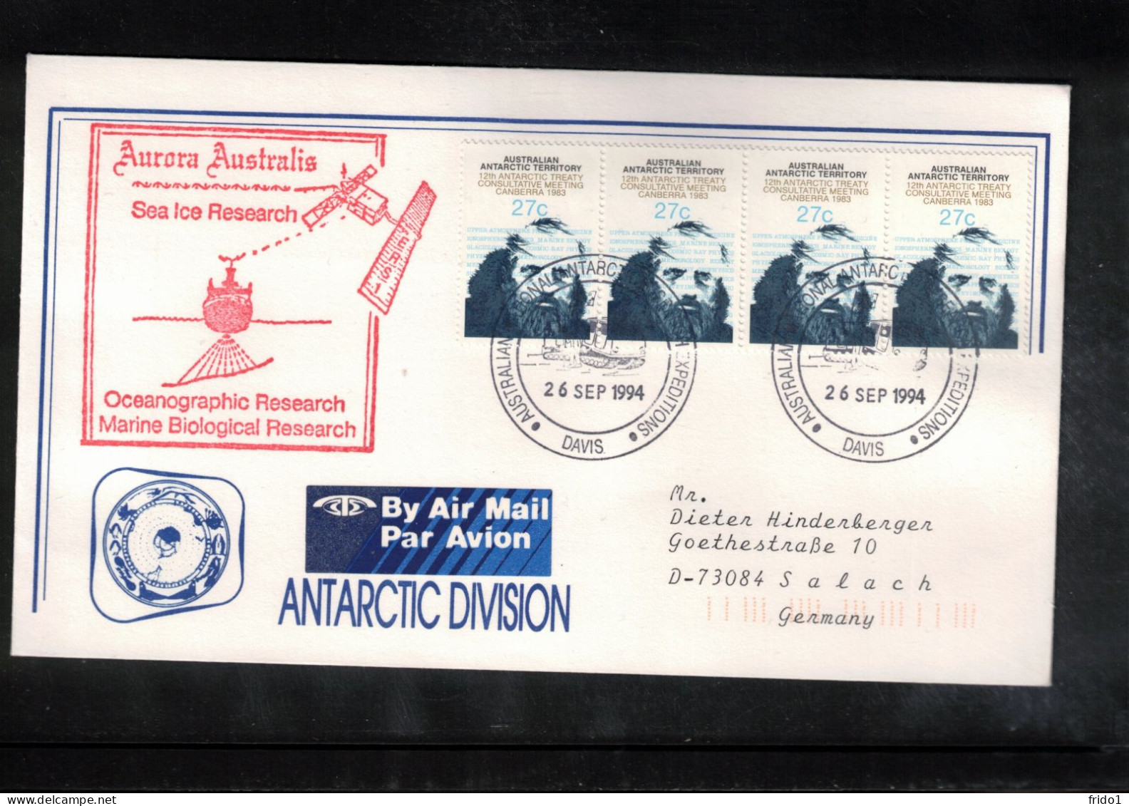 Australian Antarctic Territory 1994 Antarctica - Base Davis - Ship Aurora Australis - Sea Ice Research - Forschungsstationen