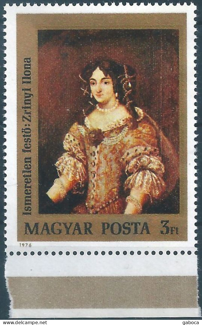 C5787 Hungary Art Painting History Portrait Woman Anniversary MNH RARE - Famous Ladies